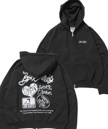 BEN DAVIS/WHITE LABEL（ベンデイビス ホワイトラベル）の「【BEN DAVIS（ベンデイビス）】TAGGING JERSEY ZIP HOODY / ヘビーウェイト 刺繍 スウェット ジップパーカー 刺繍 【短丈】（パーカー）」