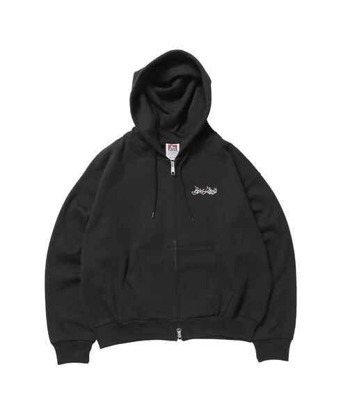 BEN DAVIS(ベンデイビス)の「【BEN DAVIS(ベンデイビス)】TAGGING JERSEY ZIP HOODY / ヘビーウェイト 刺繍 スウェット ジップパーカー 刺繍 【短丈】(パーカー・メンズ・ネイビー/グレー/ブラック・MEDIUM/LARGE)」の8枚目の写真
