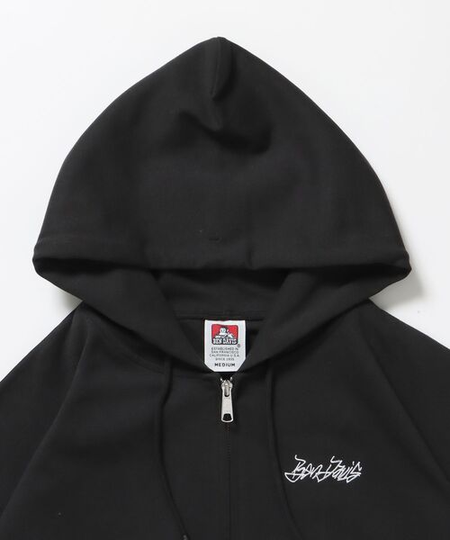 BEN DAVIS(ベンデイビス)の「【BEN DAVIS(ベンデイビス)】TAGGING JERSEY ZIP HOODY / ヘビーウェイト 刺繍 スウェット ジップパーカー 刺繍 【短丈】(パーカー・メンズ・ネイビー/グレー/ブラック・MEDIUM/LARGE)」の11枚目の写真