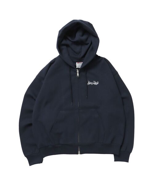BEN DAVIS(ベンデイビス)の「【BEN DAVIS(ベンデイビス)】TAGGING JERSEY ZIP HOODY / ヘビーウェイト 刺繍 スウェット ジップパーカー 刺繍 【短丈】(パーカー・メンズ・ネイビー/グレー/ブラック・MEDIUM/LARGE)」の20枚目の写真