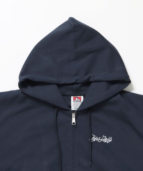 BEN DAVIS(ベンデイビス)の「【BEN DAVIS(ベンデイビス)】TAGGING JERSEY ZIP HOODY / ヘビーウェイト 刺繍 スウェット ジップパーカー 刺繍 【短丈】(パーカー・メンズ・ネイビー/グレー/ブラック・MEDIUM/LARGE)」の5枚目の写真
