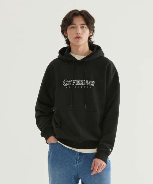 COVERNAT(カバーナット)の「センターロゴフードパーカー ブラック(パーカー・メンズ・その他・SMALL/MEDIUM/LARGE/X-LARGE/XX-LARGE/X-SMALL)」の1枚目の写真