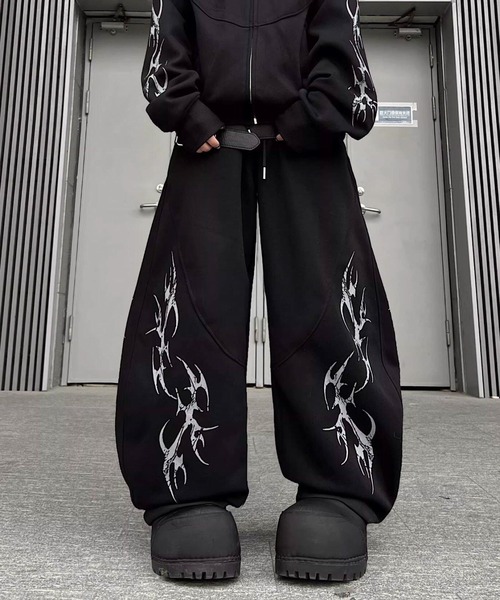 mushwear（マッシュウェア）の「トライバルラインスウェットパンツ（スウェットパンツ・メンズ・ブラック/ホワイト・SMALL/LARGE/MEDIUM/X-LARGE）」の19枚目の写真