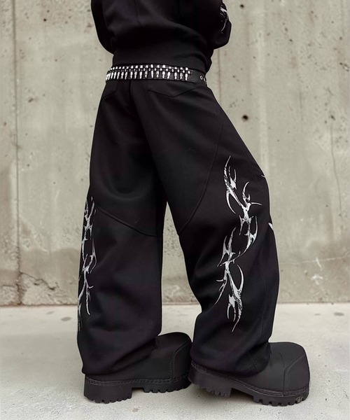 mushwear（マッシュウェア）の「トライバルラインスウェットパンツ（スウェットパンツ・メンズ・ブラック/ホワイト・SMALL/LARGE/MEDIUM/X-LARGE）」の8枚目の写真