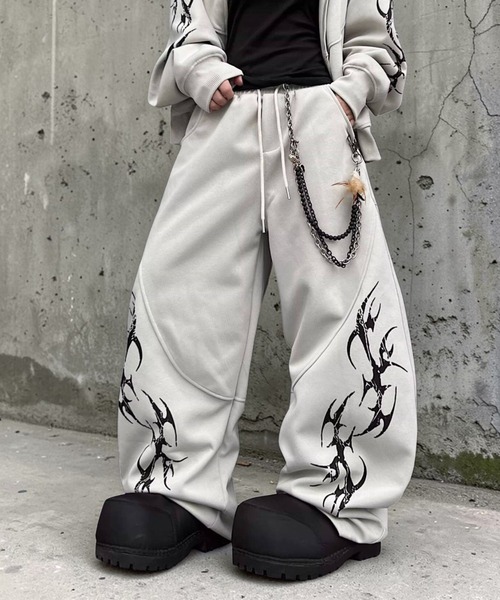 mushwear（マッシュウェア）の「トライバルラインスウェットパンツ（スウェットパンツ・メンズ・ブラック/ホワイト・SMALL/LARGE/MEDIUM/X-LARGE）」の9枚目の写真