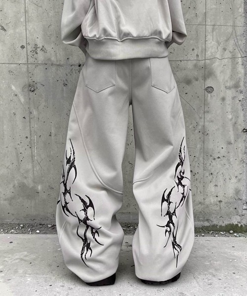 mushwear（マッシュウェア）の「トライバルラインスウェットパンツ（スウェットパンツ・メンズ・ブラック/ホワイト・SMALL/LARGE/MEDIUM/X-LARGE）」の10枚目の写真