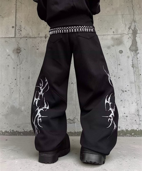 mushwear（マッシュウェア）の「トライバルラインスウェットパンツ（スウェットパンツ・メンズ・ブラック/ホワイト・SMALL/LARGE/MEDIUM/X-LARGE）」の12枚目の写真