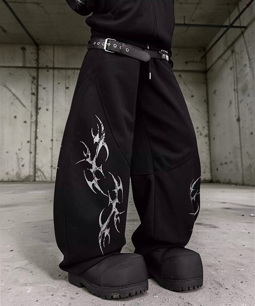 mushwear（マッシュウェア）の「トライバルラインスウェットパンツ（スウェットパンツ・メンズ・ブラック/ホワイト・SMALL/LARGE/MEDIUM/X-LARGE）」の16枚目の写真
