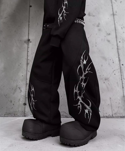 mushwear（マッシュウェア）の「トライバルラインスウェットパンツ（スウェットパンツ・メンズ・ブラック/ホワイト・SMALL/LARGE/MEDIUM/X-LARGE）」の18枚目の写真