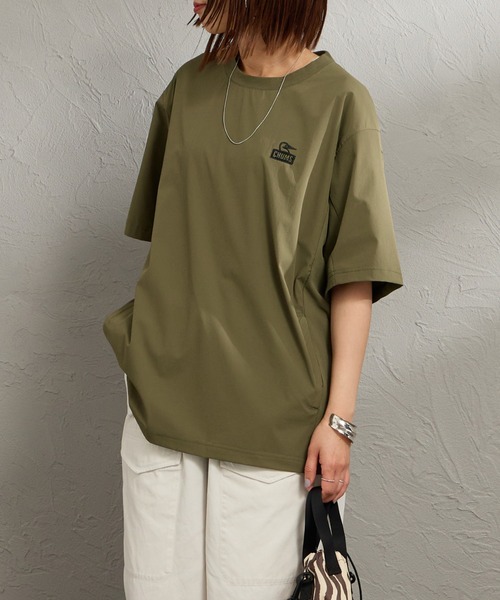 CHUMS（チャムス）の「【WEB限定】[CHUMS/チャムス] エアトレイル ストレッチ バックプリントTシャツ（Tシャツ/カットソー・レディース・カーキ/ブラック/ライトグレー・XL/L/M）」の17枚目の写真