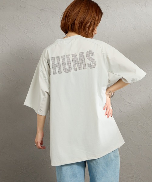 CHUMS（チャムス）の「【WEB限定】[CHUMS/チャムス] エアトレイル ストレッチ バックプリントTシャツ（Tシャツ/カットソー・レディース・カーキ/ブラック/ライトグレー・XL/L/M）」の4枚目の写真