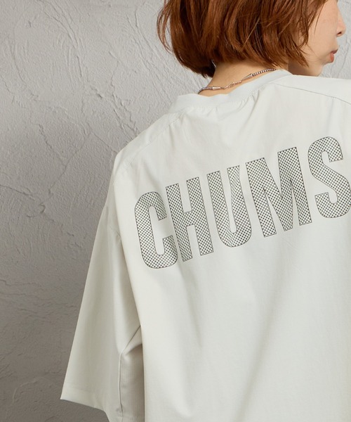 CHUMS（チャムス）の「【WEB限定】[CHUMS/チャムス] エアトレイル ストレッチ バックプリントTシャツ（Tシャツ/カットソー・レディース・カーキ/ブラック/ライトグレー・XL/L/M）」の15枚目の写真