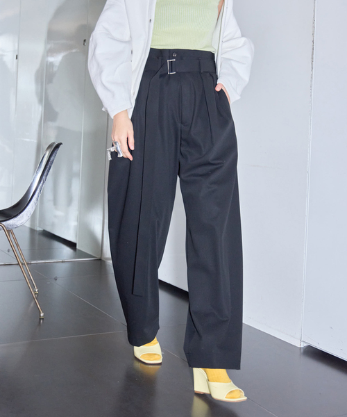 SEEALL(シーオール)の「SEEALL MANCHESTER PANTS SAU63 PT181:パンツ(スラックス・レディース・ブラック・3/2)」の15枚目の写真