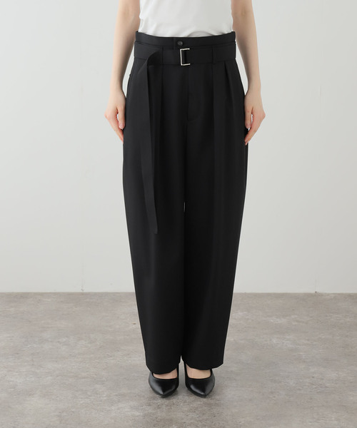 SEEALL(シーオール)の「SEEALL MANCHESTER PANTS SAU63 PT181:パンツ(スラックス・レディース・ブラック・3/2)」の20枚目の写真