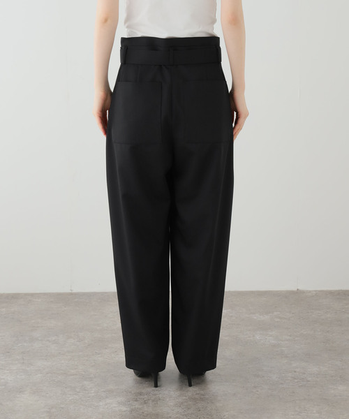 SEEALL(シーオール)の「SEEALL MANCHESTER PANTS SAU63 PT181:パンツ(スラックス・レディース・ブラック・3/2)」の3枚目の写真