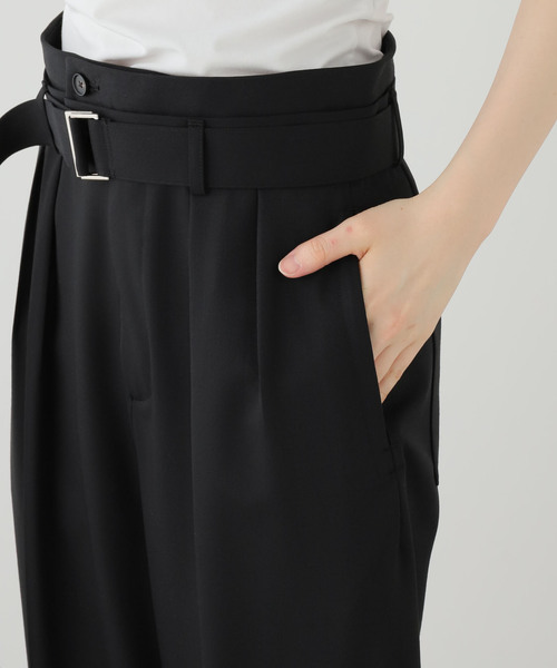 SEEALL(シーオール)の「SEEALL MANCHESTER PANTS SAU63 PT181:パンツ(スラックス・レディース・ブラック・3/2)」の4枚目の写真