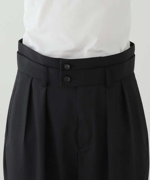 SEEALL(シーオール)の「SEEALL MANCHESTER PANTS SAU63 PT181:パンツ(スラックス・レディース・ブラック・3/2)」の6枚目の写真