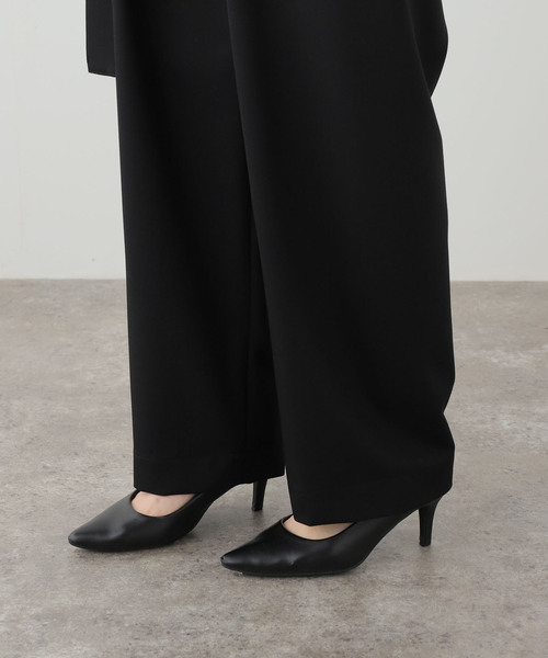 SEEALL(シーオール)の「SEEALL MANCHESTER PANTS SAU63 PT181:パンツ(スラックス・レディース・ブラック・3/2)」の7枚目の写真