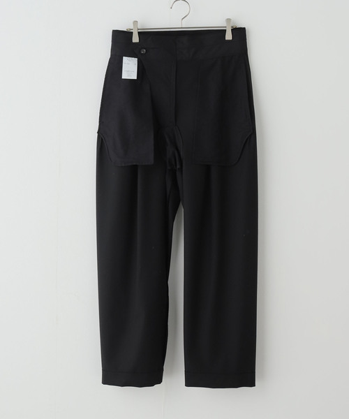 SEEALL(シーオール)の「SEEALL MANCHESTER PANTS SAU63 PT181:パンツ(スラックス・レディース・ブラック・3/2)」の9枚目の写真