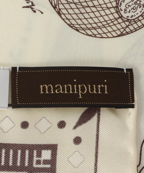 Spick & Span（スピックアンドスパン）の「manipuri/マニプリ 65*65 バルーン（バンダナ/スカーフ・レディース・ネイビー/アイボリー・FREE）」の5枚目の写真