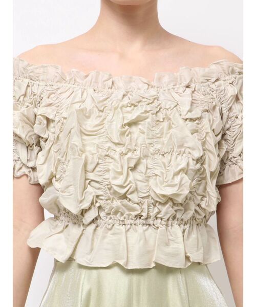 LAGUNAMOON(ラグナムーン)の「LADYシャーリングブラウスパンツドレス オケージョンドレス セットアップ(パンツドレス・レディース・ブラック/ミント・MEDIUM/SMALL)」の16枚目の写真