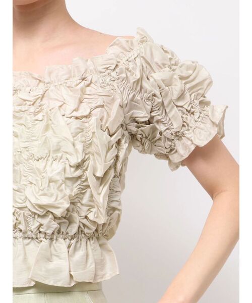 LAGUNAMOON(ラグナムーン)の「LADYシャーリングブラウスパンツドレス オケージョンドレス セットアップ(パンツドレス・レディース・ブラック/ミント・MEDIUM/SMALL)」の17枚目の写真