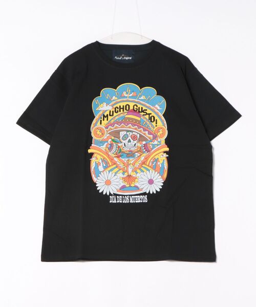 チャイハネ（チャイハネ）の「【チャイハネ】Amina×grn ヒピベラメンズTシャツ（Tシャツ/カットソー・メンズ・ブラック/ホワイト・XL/L）」の2枚目の写真