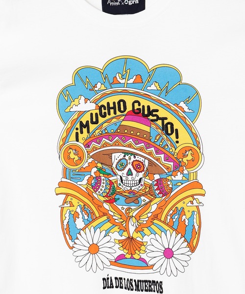 チャイハネ（チャイハネ）の「【チャイハネ】Amina×grn ヒピベラメンズTシャツ（Tシャツ/カットソー・メンズ・ブラック/ホワイト・XL/L）」の5枚目の写真