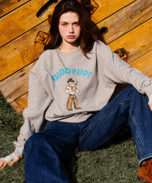 Popeye Vintage Raglan Sweatshirt Melange Gray