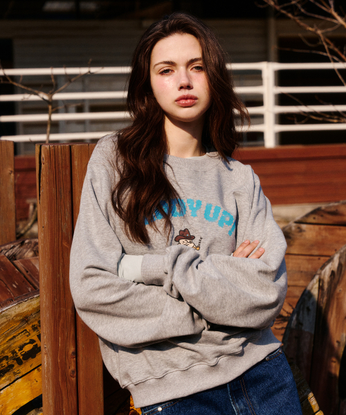 ERER(エルエル)の「Popeye Vintage Raglan Sweatshirt Melange Gray(スウェット・レディース・ライトグレー・2/1)」の4枚目の写真