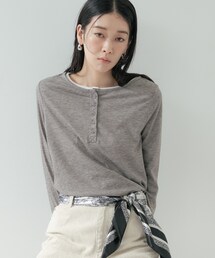 GALLEST | バイカラーヘンリーネックカットソー(Tシャツ/カットソー)