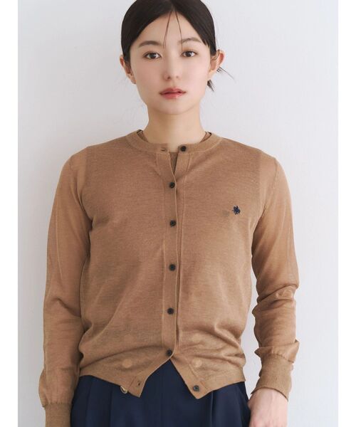 POLO BCS（ポロ ビーシーエス）の「【POLO BCS】シアーアンサンブルニット（カーディガン/ボレロ・レディース・ブラウン/ピンク/ネイビー/ブルー/オフホワイト・MEDIUM）」の7枚目の写真