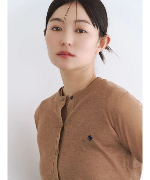 POLO BCS（ポロ ビーシーエス）の「【POLO BCS】シアーアンサンブルニット（カーディガン/ボレロ・レディース・ブラウン/ピンク/ネイビー/ブルー/オフホワイト・MEDIUM）」の8枚目の写真