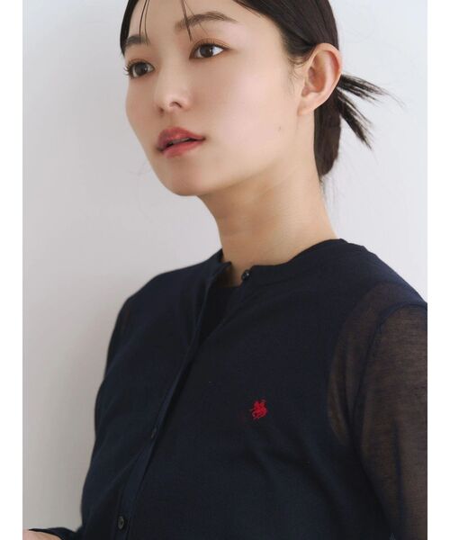 POLO BCS（ポロ ビーシーエス）の「【POLO BCS】シアーアンサンブルニット（カーディガン/ボレロ・レディース・ブラウン/ピンク/ネイビー/ブルー/オフホワイト・MEDIUM）」の15枚目の写真