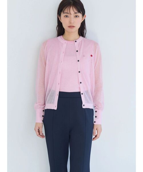 POLO BCS（ポロ ビーシーエス）の「【POLO BCS】シアーアンサンブルニット（カーディガン/ボレロ・レディース・ブラウン/ピンク/ネイビー/ブルー/オフホワイト・MEDIUM）」の18枚目の写真