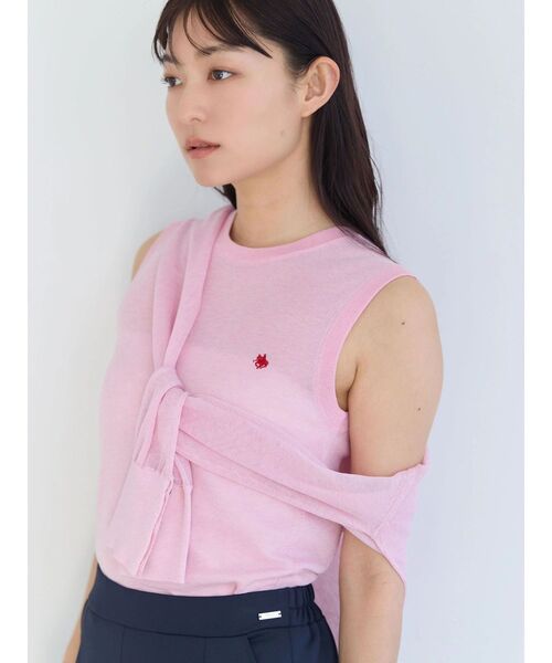 POLO BCS（ポロ ビーシーエス）の「【POLO BCS】シアーアンサンブルニット（カーディガン/ボレロ・レディース・ブラウン/ピンク/ネイビー/ブルー/オフホワイト・MEDIUM）」の21枚目の写真
