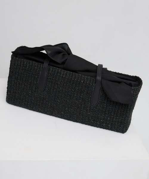 The Bagmati(ザバグマティ)の「Bagmati(バグマティ) / スクエアカゴBAG【『ネルソンさん』ご紹介アイテム】(かごバッグ・レディース・ブラック/チョコ・FREE)」の9枚目の写真