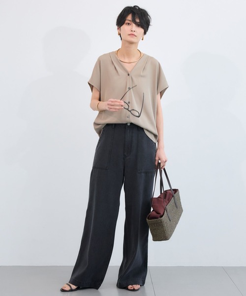 The Bagmati(ザバグマティ)の「Bagmati(バグマティ) / スクエアカゴBAG【『ネルソンさん』ご紹介アイテム】(かごバッグ・レディース・ブラック/チョコ・FREE)」の14枚目の写真