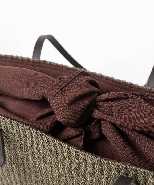 The Bagmati(ザバグマティ)の「Bagmati(バグマティ) / スクエアカゴBAG【Oggi掲載アイテム】(かごバッグ・レディース・ブラック/チョコ・FREE)」の20枚目の写真