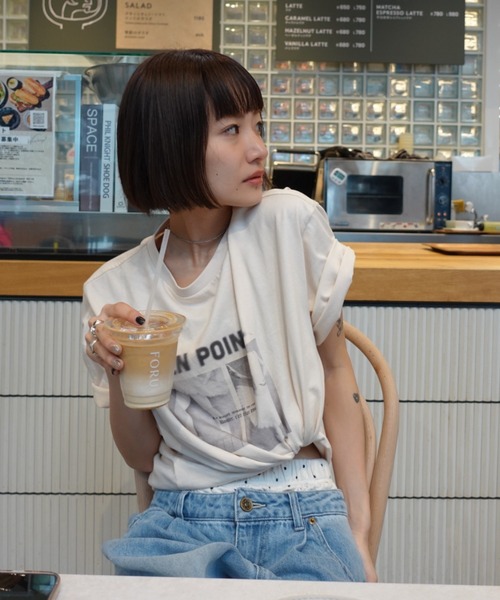 TEEN BOOP(ティーンブープ)の「クラシックフォトルーズTee(Tシャツ/カットソー・レディース・オフホワイト/ブラック・FREE)」の18枚目の写真