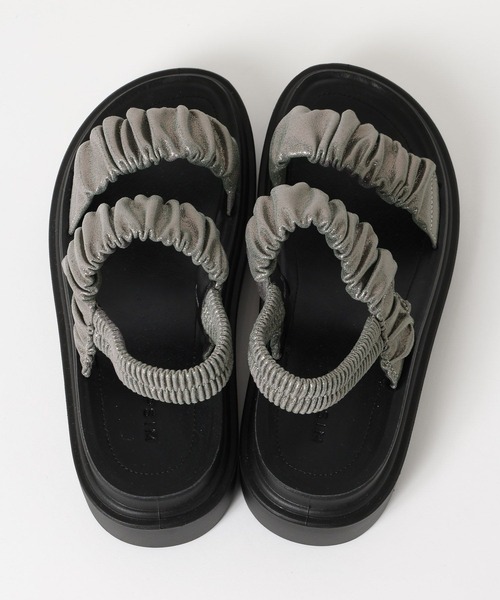 LEPSIM（レプシィム）の「ギャザークッションサンダル　638838（サンダル・レディース・レオパード/ブラック/ガンメタ・LARGE/MEDIUM）」の6枚目の写真