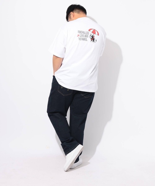 B&T CLUB（ビーティークラブ）の「Tシャツ 半袖 メンズ 大きいサイズ ヒヤテック USAコットン アニマルプリント クルーネック B＆T CLUB (ビーアンドティークラブ)（Tシャツ/カットソー・メンズ・ネイビー/ホワイト/ブルー/ブラック・X2(4L～5L)/X1(3L～4L)/X3(6L～7L)/X4(8L～9L)）」の6枚目の写真