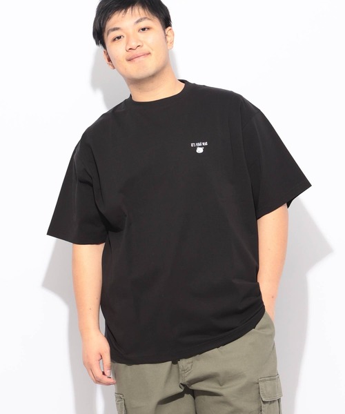 B&T CLUB（ビーティークラブ）の「Tシャツ 半袖 メンズ 大きいサイズ ヒヤテック USAコットン アニマルプリント クルーネック B＆T CLUB (ビーアンドティークラブ)（Tシャツ/カットソー・メンズ・ネイビー/ホワイト/ブルー/ブラック・X2(4L～5L)/X1(3L～4L)/X3(6L～7L)/X4(8L～9L)）」の8枚目の写真