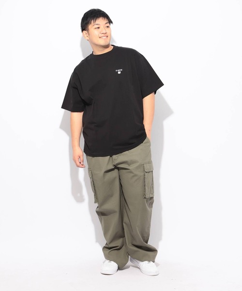 B&T CLUB（ビーティークラブ）の「Tシャツ 半袖 メンズ 大きいサイズ ヒヤテック USAコットン アニマルプリント クルーネック B＆T CLUB (ビーアンドティークラブ)（Tシャツ/カットソー・メンズ・ネイビー/ホワイト/ブルー/ブラック・X2(4L～5L)/X1(3L～4L)/X3(6L～7L)/X4(8L～9L)）」の9枚目の写真