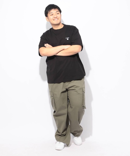 B&T CLUB（ビーティークラブ）の「Tシャツ 半袖 メンズ 大きいサイズ ヒヤテック USAコットン アニマルプリント クルーネック B＆T CLUB (ビーアンドティークラブ)（Tシャツ/カットソー・メンズ・ネイビー/ホワイト/ブルー/ブラック・X2(4L～5L)/X1(3L～4L)/X3(6L～7L)/X4(8L～9L)）」の10枚目の写真