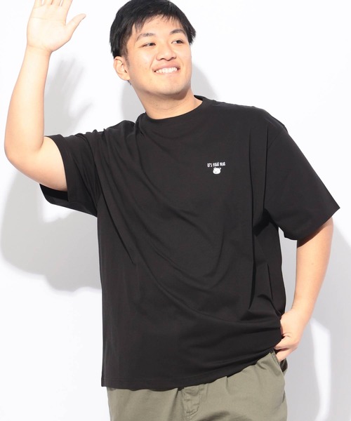 B&T CLUB（ビーティークラブ）の「Tシャツ 半袖 メンズ 大きいサイズ ヒヤテック USAコットン アニマルプリント クルーネック B＆T CLUB (ビーアンドティークラブ)（Tシャツ/カットソー・メンズ・ネイビー/ホワイト/ブルー/ブラック・X2(4L～5L)/X1(3L～4L)/X3(6L～7L)/X4(8L～9L)）」の11枚目の写真