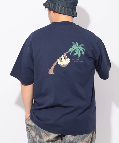 B&T CLUB（ビーティークラブ）の「Tシャツ 半袖 メンズ 大きいサイズ ヒヤテック USAコットン アニマルプリント クルーネック B＆T CLUB (ビーアンドティークラブ)（Tシャツ/カットソー・メンズ・ネイビー/ホワイト/ブルー/ブラック・X2(4L～5L)/X1(3L～4L)/X3(6L～7L)/X4(8L～9L)）」の12枚目の写真