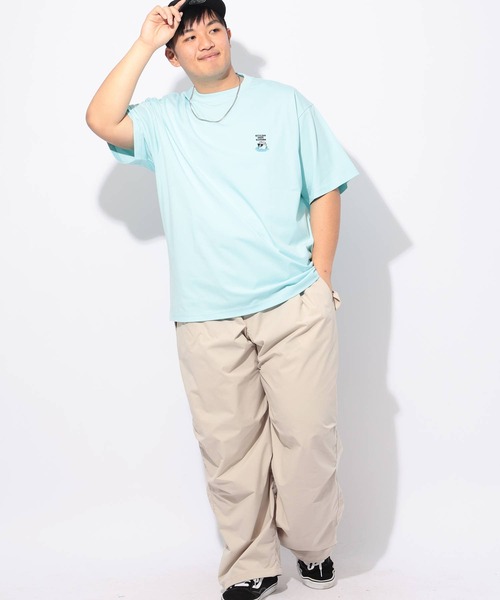 B&T CLUB（ビーティークラブ）の「Tシャツ 半袖 メンズ 大きいサイズ ヒヤテック USAコットン アニマルプリント クルーネック B＆T CLUB (ビーアンドティークラブ)（Tシャツ/カットソー・メンズ・ネイビー/ホワイト/ブルー/ブラック・X2(4L～5L)/X1(3L～4L)/X3(6L～7L)/X4(8L～9L)）」の20枚目の写真