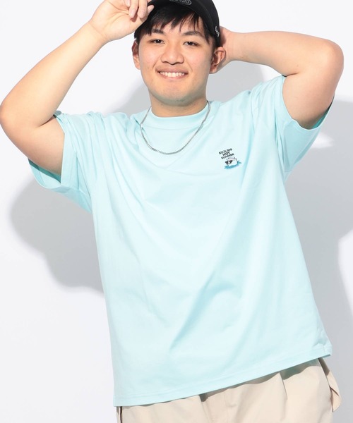 B&T CLUB（ビーティークラブ）の「Tシャツ 半袖 メンズ 大きいサイズ ヒヤテック USAコットン アニマルプリント クルーネック B＆T CLUB (ビーアンドティークラブ)（Tシャツ/カットソー・メンズ・ネイビー/ホワイト/ブルー/ブラック・X2(4L～5L)/X1(3L～4L)/X3(6L～7L)/X4(8L～9L)）」の21枚目の写真