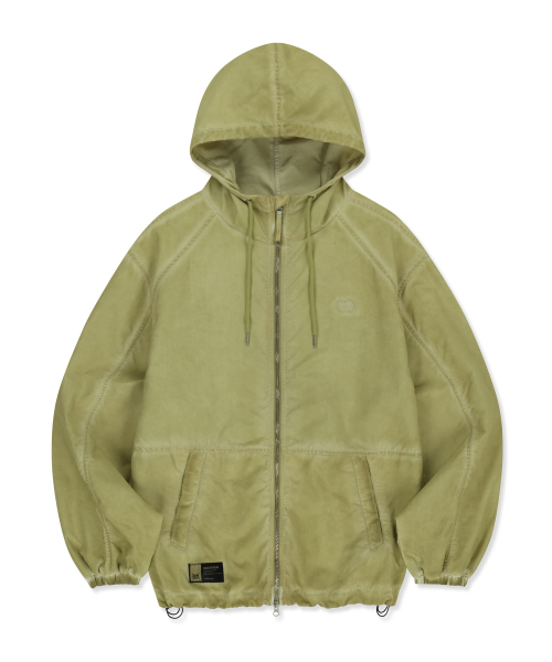 BROWNBREATH(ブラウンブレス)の「PIGMENT WASHED WINDBREAKER JACKET - YELLOW(ナイロンジャケット・レディース・その他・SMALL/MEDIUM/LARGE/X-LARGE)」の1枚目の写真